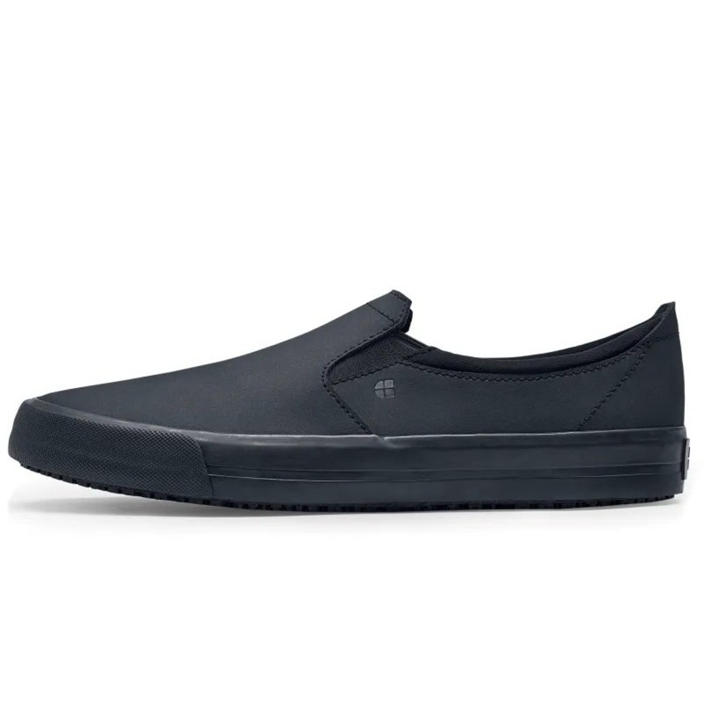 Shoes For Crews Ollie II Black Leather Slip On SR Work Shoes 34257 M-5 W-6.5 NEW - Picture 8 of 14